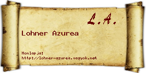 Lohner Azurea névjegykártya